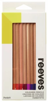 Image of Reeves Coloured Pencil Set 24 Pieces