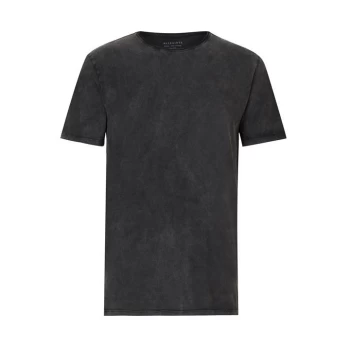 Image of AllSaints Bodega Short Sleeve Crew - Washed Black