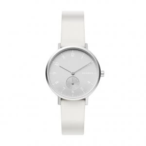 Image of Skagen Aaren Kulor Unisex White Silicone Strap Watch