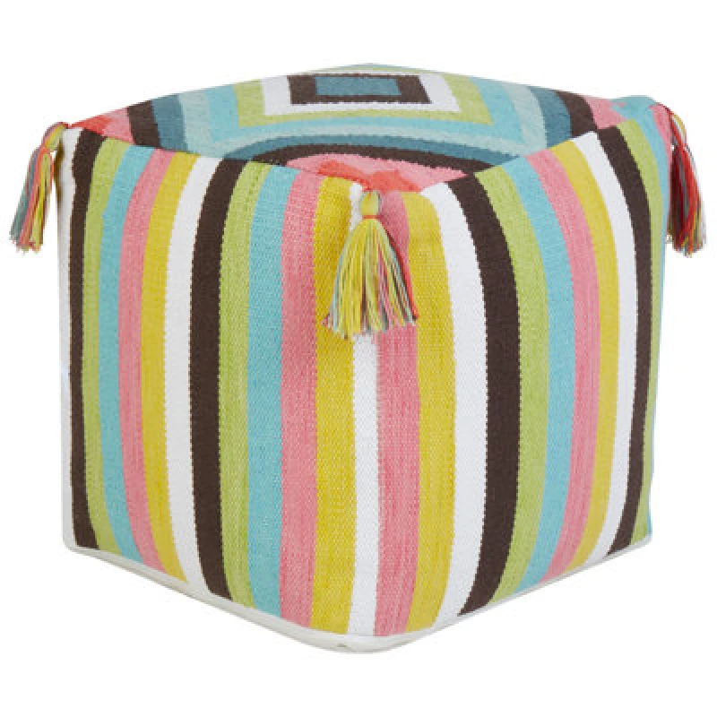 Image of Beliani Pouffe Moneasa Cotton Multicolour