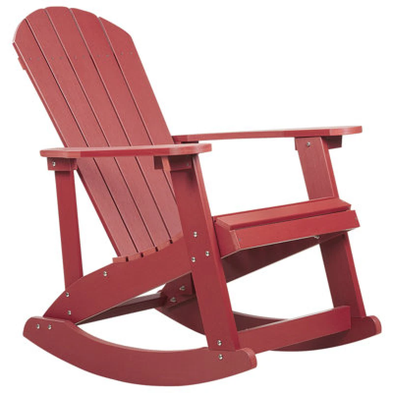 Image of Beliani Garden Rocking Chair Adirondack Red