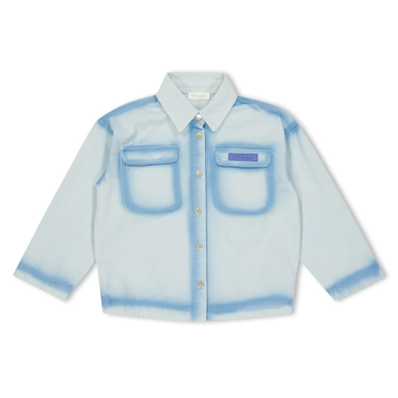 Image of Palm Angels Kids Saharian Coach Jacket Light Blue male 10