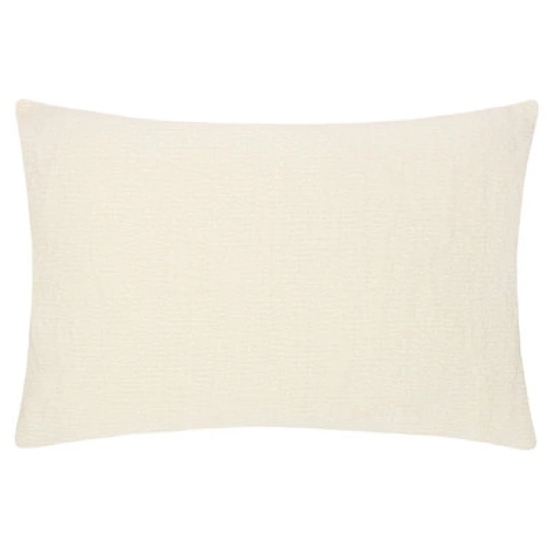 Image of Yard Osaka Textured Chenille Cushion in Natural Size: 40cm x 60cm Natural Unisex 40cm x 60 cm