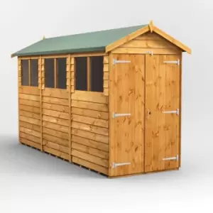 Image of 12X4 Power Overlap Apex Double Door Shed