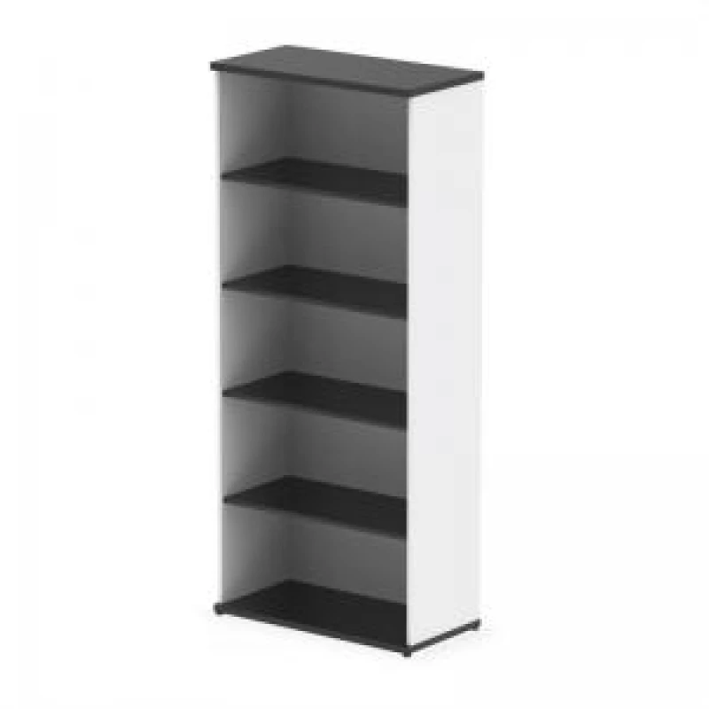 Image of Impulse Impulse 2000mm Bookcase Black and White IB2000BLKWHT