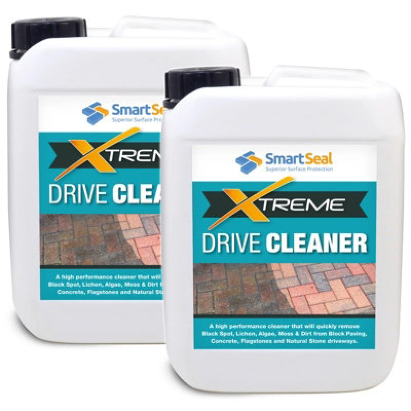 Image of Smartseal - Driveway Cleaner Xtreme, Black Spot Drive Cleaner, Dirt And Algae Killer - Block Paving, Natural Stone Cleaner, 2 X 5L