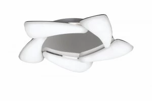 Image of Flush Flush Ceiling 30W LED 3000K, 2700lm, Polished Chrome, Frosted Acrylic