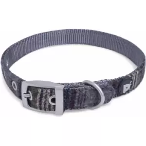 Image of Grey Tweed Dog Collar Small
