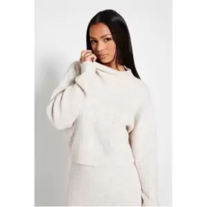 Image of I Saw It First Recycled Cosy Knit Crop Jumper Co-Ord - White