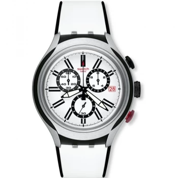 Image of Mens Swatch Irony X-Lite - Black Wheel Chronograph Watch