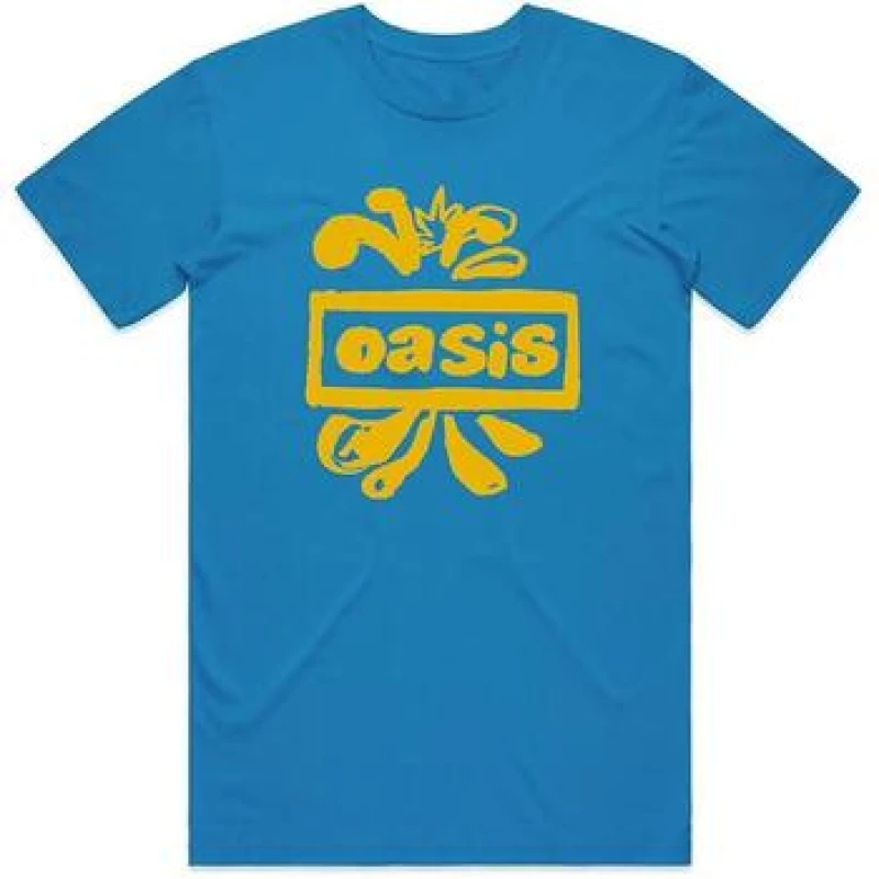 Image of Oasis Oasis Men Logo T-Shirt in Blue Size: Small Blue S Male 5063238617728