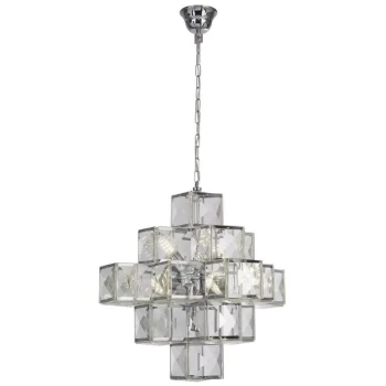 Image of Searchlight GLACIER - 7 Light Acryclic Ceiling Pendant - Chrome