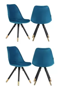 Image of Sofia' Velvet Dining Chair Set of 4