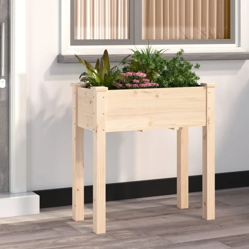 Image of VIDAXL Planter with Liner 71x37x76cm Solid Wood Fir Vidaxl 8720845823894