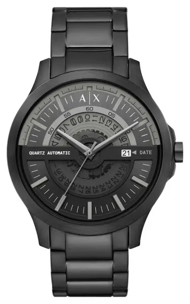 Image of Armani Exchange AX2444 Mens Black Dial Black Stainless Watch