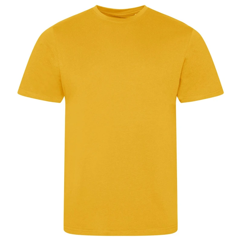 Image of AWDis AWDis Men Cascade logie T-Shirt in Mustard Size: Small Mustard S Male 5063107062758