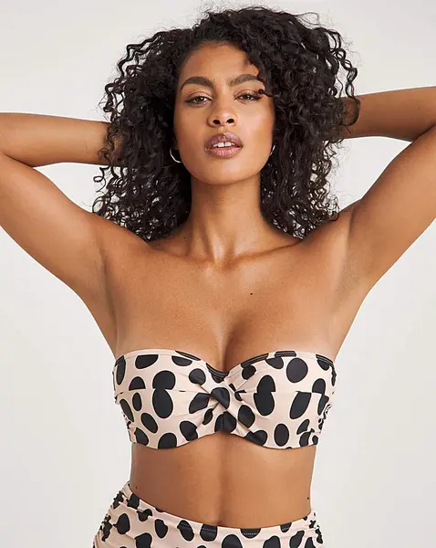 Image of Panache Panache Ella Twist Bandeau Bikini Top Amalfi PRT Female 36E LO95833