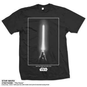Image of Star Wars - The Force Unisex Medium T-Shirt - Black