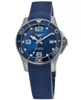 Image of Longines HydroConquest Automatic Blue Dial Rubber Strap Mens Watch L3.780.4.96.9 L3.780.4.96.9
