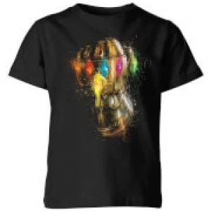 Image of Avengers Endgame Infinity Gauntlet Warlord Kids T-Shirt - Black - 3-4 Years