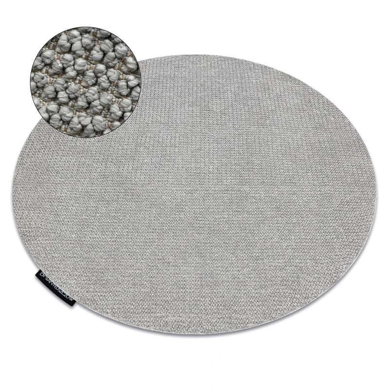 Image of RugsX Casablanca Loop Rug in Grey Size: 150cm diameter Grey Unisex 150cm diameter