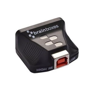 Image of Brainboxes US-159 cable gender changer DB9 USB A Black