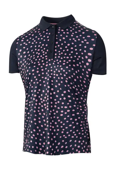 Image of Island Green Printed Polo Shirt Navy