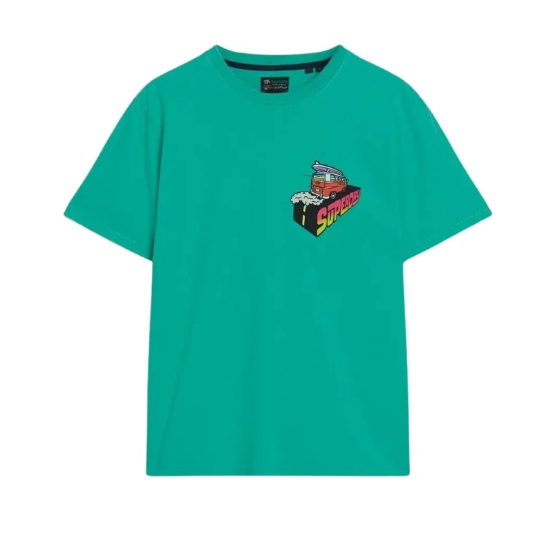 Image of Superdry Loose T-Shirt Superdry Travel Vert Male 3XL