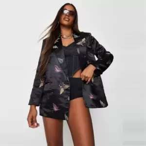 Image of Missguided Butterfly Jaquard Blazer - Multi