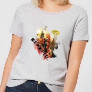 Image of Marvel Deadpool Outta The Way Nerd Womens T-Shirt - Grey - S
