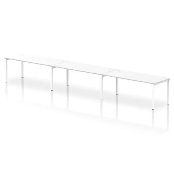 Image of Impulse Impulse Bench Single Row 3 Person 1800 White Frame Office Bench Desk White IMBS318WHTW