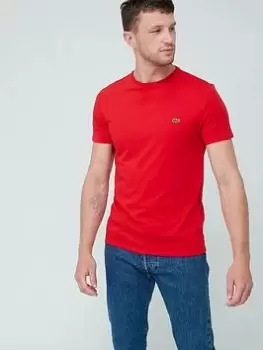 Image of Lacoste Pima Cotton T-Shirt, Red, Size L, Men