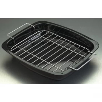 Image of Pendeford Vitreous Enamel Bakeware Turkey Roaster with Rack 34 x 29cm