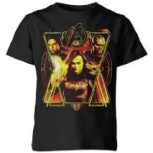 Image of Avengers Endgame Distressed Sunburst Kids T-Shirt - Black - 3-4 Years