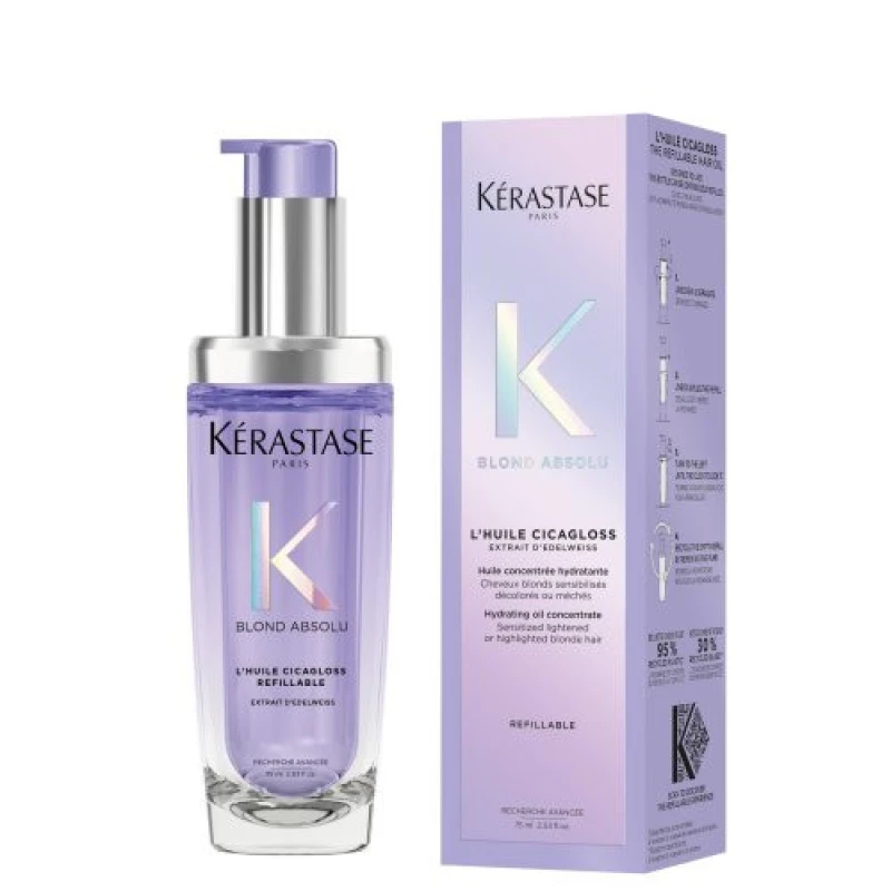 Image of Kerastase Blond Absolu L'Huile Cicaextreme Blonde Strengthening Oil 75ml