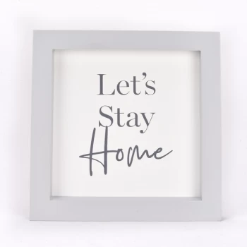 Image of Moments Wall Plaque - Let's Stay Home 22cm