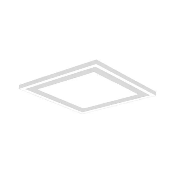 Image of Carus Modern 33cm Square LED Semi Flush Light White Matt 4000K