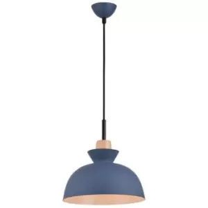 Image of Larissa Lighting - Larissa Razgrad Dome Ceiling Pendant Light 1x E27 Blue