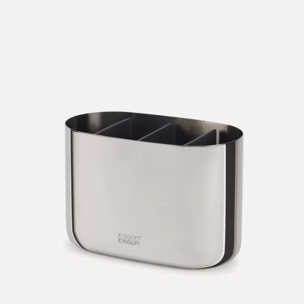 Image of Joseph Joseph Easy Store Luxe Large Toothbrush Caddy - Stainless Steel