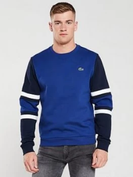 Image of Lacoste Sport Overhead Sweater - Navy/Ocean Blue