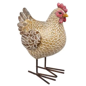 Image of Country Brown Hen Standing Small Ornament
