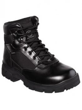 Image of Skechers Work Relaxed Fit Wascana Lace Up Boot - Black, Size 7, Men
