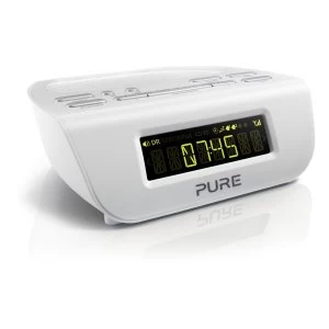 Image of SIESTA MIII DABFM Clock Radio with Two Quick Set Alarms in White