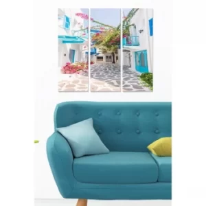 Image of MDF395358715 Multicolor Decorative MDF Painting (3 Pieces)