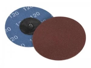 Image of Genuine SEALEY PTCQC75120 Quick Change Sanding Disc Ø75mm 120Grit Pack of 10