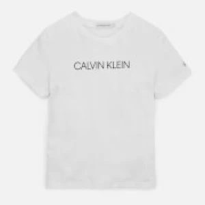 Image of Calvin Klein Boys' Institutional T-Shirt - Bright White - 8-9 Years