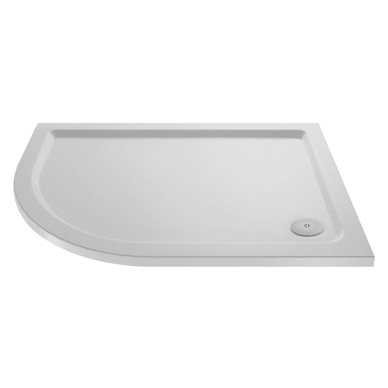 Image of Balterley Premium Slip Resistant Shower Tray - Left Hand Offset Quadrant - 1000mm x 800mm - White White
