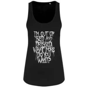 Image of Grindstore Womens/Ladies Im Out Of Bed & Dressed Vest Top (S) (Black)