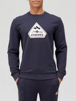 Image of Pyrenex Charles Logo Sweatshirt - Navy