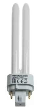 Image of Osram G24q-2 DULUX Quad Tube Shape CFL Bulb, 18 W, 2700K, Extra Warm White Colour Tone